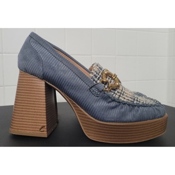 Circus NY Sam Edelman Susie 9.5 M Platform Tweed Plaid Shoes Office Career - Picture 1 of 12